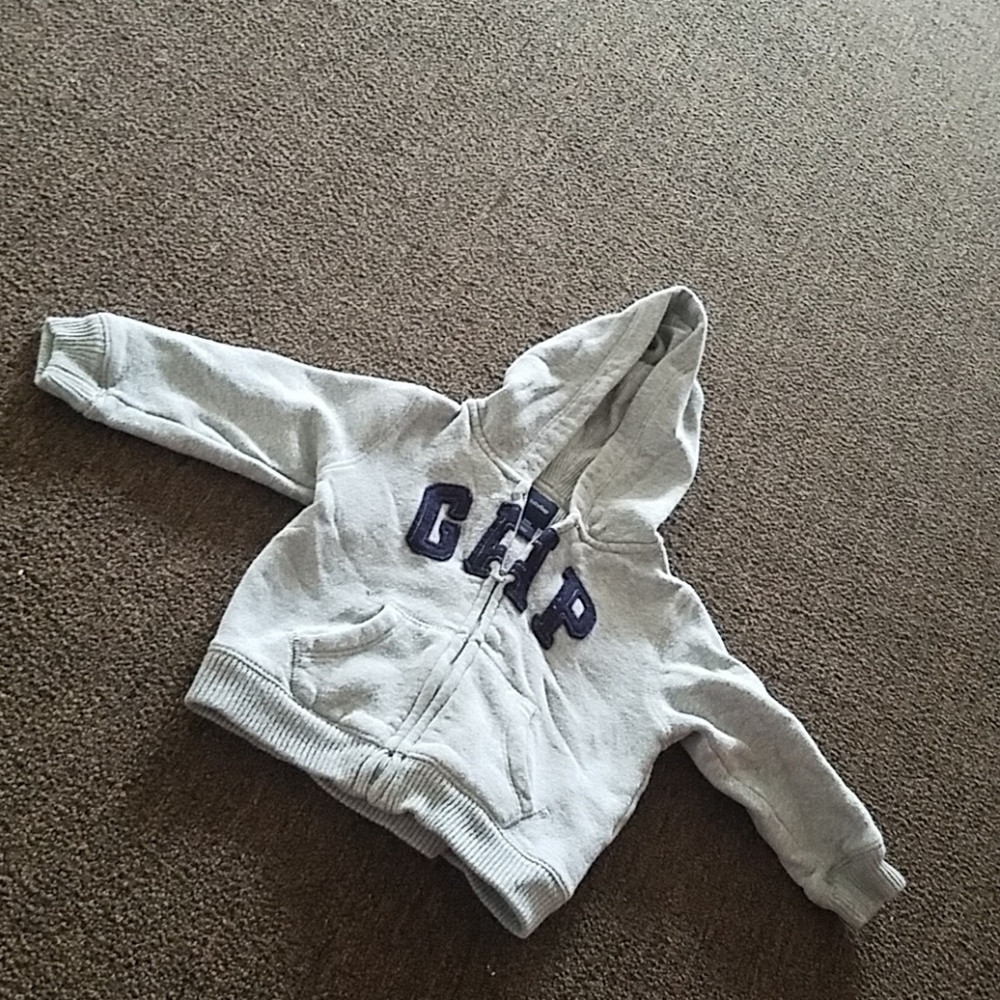 Baby gap grey zip up hoodie